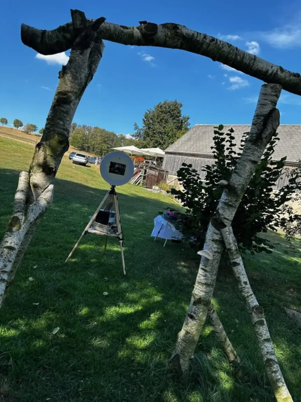 Fotobox komplett aufgebaut